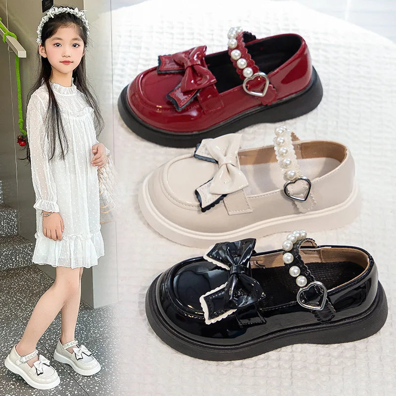 2026 New Children's Shoes Girls' Princess Shoes Butterfly Flower Fashion Girls' Shoes Shallow Mouth for Students