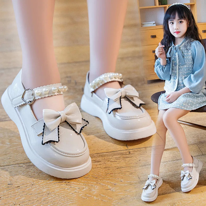 2026 New Children's Shoes Girls' Princess Shoes Butterfly Flower Fashion Girls' Shoes Shallow Mouth for Students